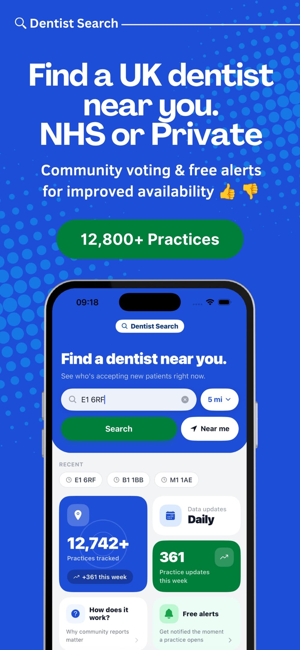Dentist Search on iPhone